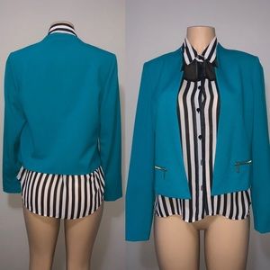 Calvin Klein Turquoise Blazer size 8